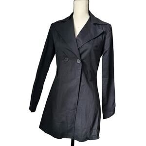 New With Tags Y2K Vintage Black Blazer Mini Dress Women Size Medium